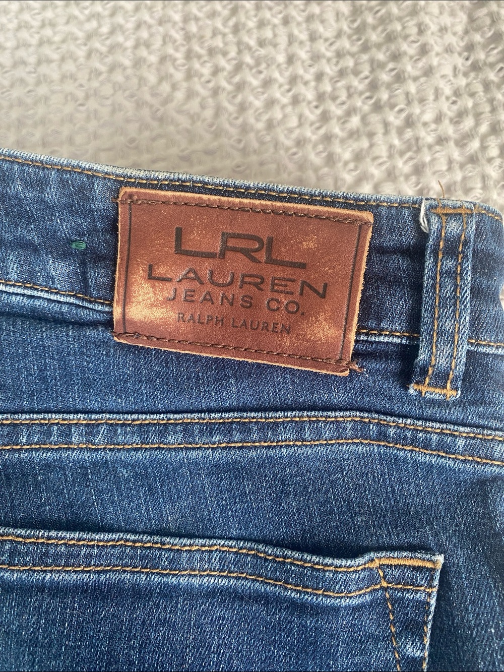 Lauren Ralph Lauren Dark Blue Straight Leg Jeans - Picture 3 of 4